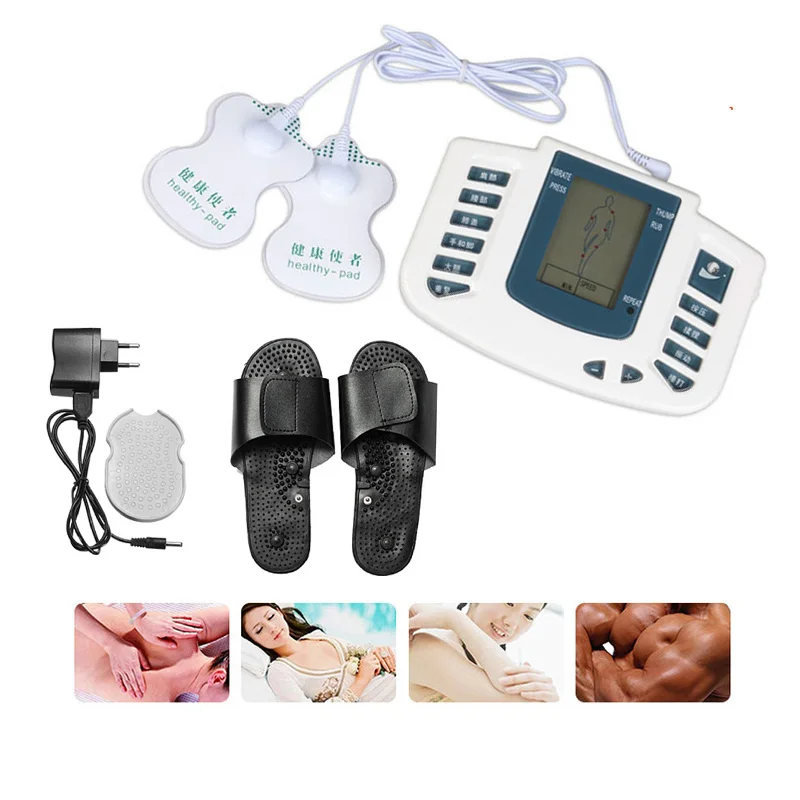 

Electrical Muscle Stimulator Massager JR-309 Full Body Relax,4 pads+Pulse Tens Acupuncture Therapy Massage Slippers Health Care