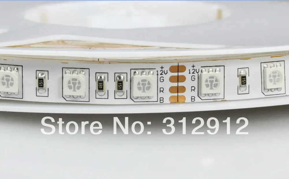 

LED strip 5050 SMD 12V flexible light 60LED/m,5m 300LED,White,White warm,Blue,Green,Red,Yellow;RGB;non-waterproof;white pcb