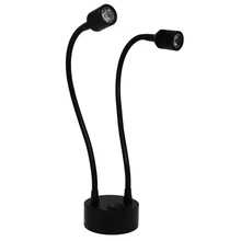 Многоголовая Светодиодная лампа для показа, гибкая лампа для подзарядки, 2 Вт 6 Вт переключатель с двойной головкой поворотный дисплей Счетчик точечная лампа