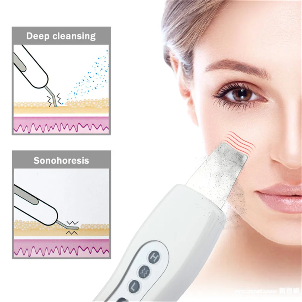 Чистит какое лицо. Ультразвук для чистки лица face Skin Cleansing Scrubber. Ультразвуковая чистка ли\а.