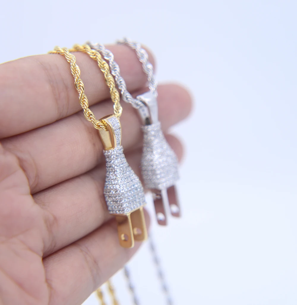 Kopen Unieke cool mannen boy sieraden ontwerp goud zilver kleur micro pave cz 24 \