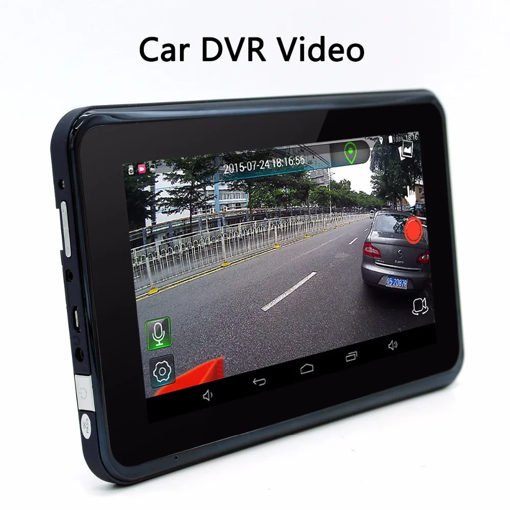 Новый 7 дюймов GPS навигация андроид радар детектор с DVR заднего вида автомобильный