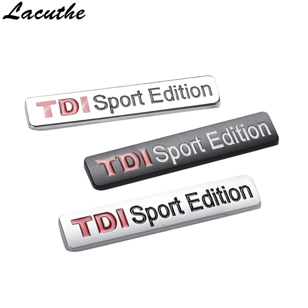 Металлический красный TDI Sport Edition логотип турбо Автомобильная наклейка с буквами