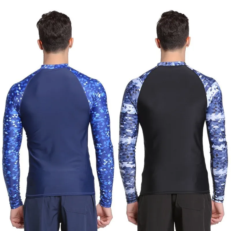 Для мужчин Rashguard купальник с длинным рукавом рубашка для плавания УФ Защита Рашгард для мужчин s купальник ming костюм Виндсерфинг футболка для дайвинга одежда для серфинга