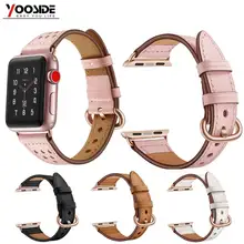 Yooside стройные дизайн LeatherWatch ремешок для наручных часов Apple Watch серии 3/2/1, 42 мм, 38 мм, версия браслет Для женщин Для мужчин
