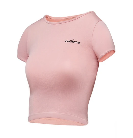 Peeli топы для йоги с буквенным принтом, дышащая спортивная майка, майка для фитнеса, женская футболка с коротким рукавом для йоги, Спортивная футболка для бега, майки для женщин - Цвет: pink