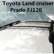 На крышу автомобиля весы для багажа перекладина для Toyota Land cruiser Prado FJ120 LC120 2003-2009(с замком) черный серебристый по EMS