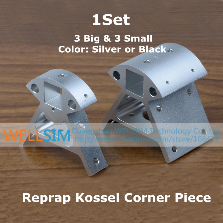 

1Set Reprap Kossel All-metal Aluminum Corner Piece Frame Vertical Base Delta Top Bottom Vertex Big And Small 3D Printer Parts