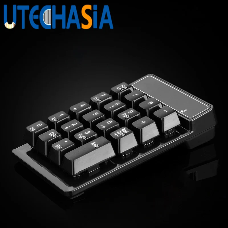 2.4G Wireless Suspension Digital Keyboard Mechanical Feel 19 Key Mute