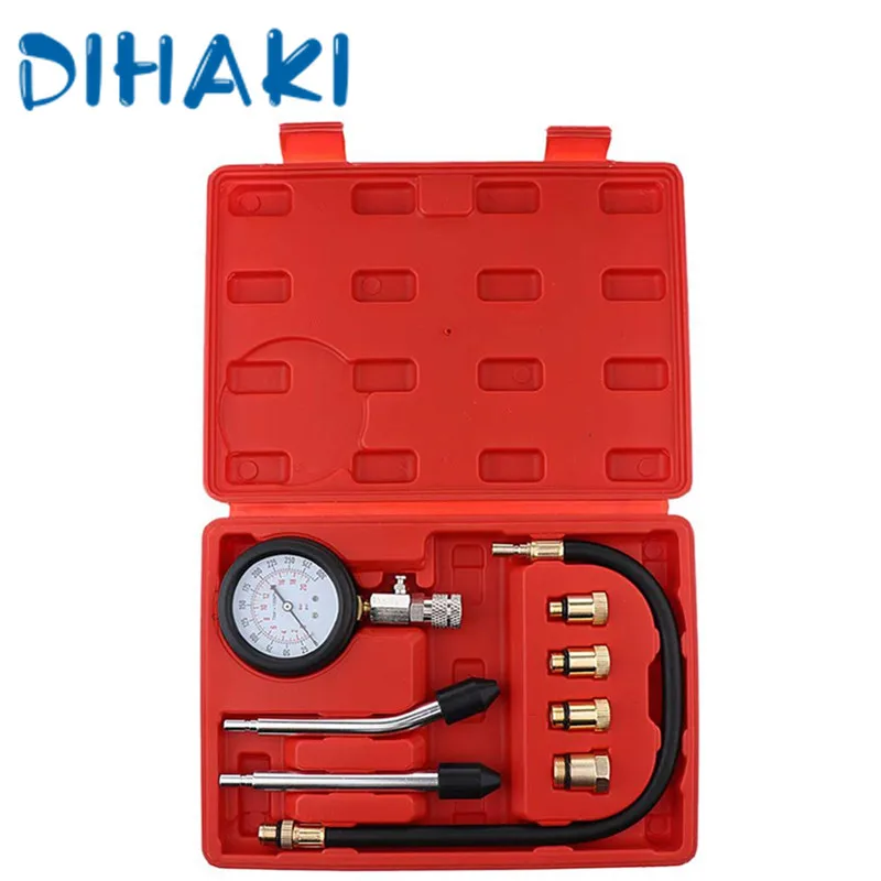 

Compression Tester Pressure Gauge Tester Kit For Motor Auto Petrol Gas Cylinder Motorcycle Pressure Gauge Compression Tester