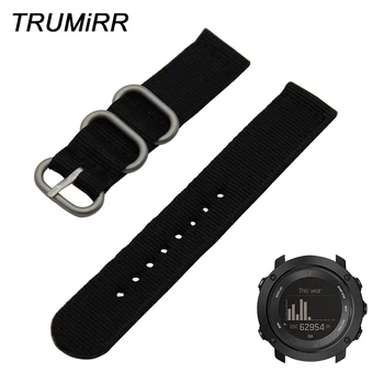 

Nylon Watchband +Tool for Suunto 9 / Ambit 3 Vertical / Spartan Sport HR Watch Band Steel Buckle Strap Zulu Wrist Bracelet Black