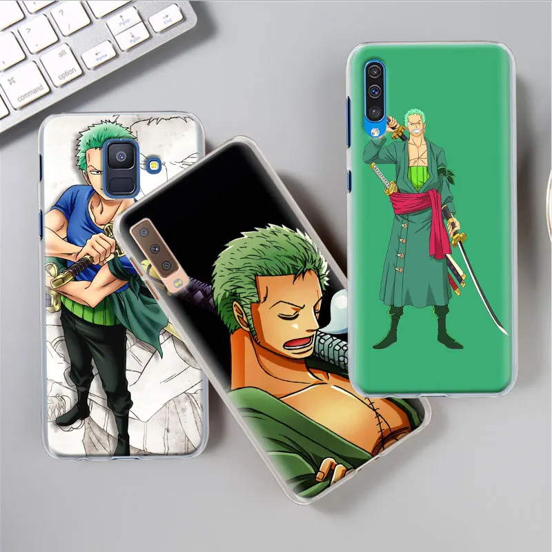 One Piece Roronoa Zoro Case Cover for Samsung Galaxy A30 A40 A50 A70 A6 A8 Plus A7 A9 M30 Phone Case Coque