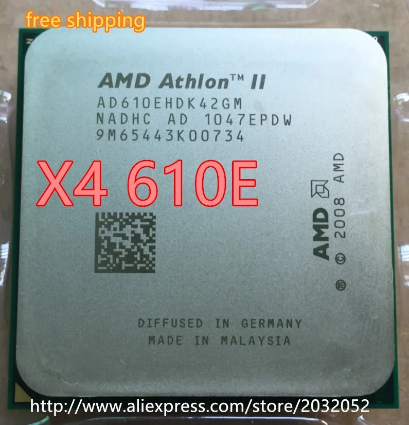 Процессор AMD Athlon II X4 610E cpu Quad-CORE(2,4 ГГц/L2 2 м/45 Вт) Socket AM3(Рабочая