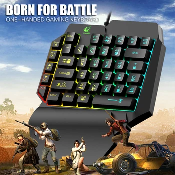 

mobile phone game k15 gaming keyboard VIN Beauty Fashion Delicate Professional One-Hand Keyboard Keypad Gamers Computer USB