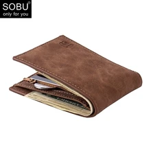 New Men Wallets Small Money Purses Wallets New Design Dollar Price Top Men Thin Wallet With Coin Bag Zipper Wallet L027