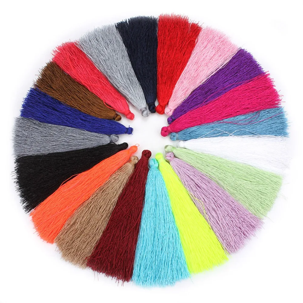 

10pcs/lot90mm tassel fringe Art Silk Tassels Boho Jewelry Making Tassels, DIY Craft Supplies / mix colors