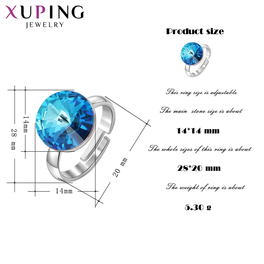 Xuping ювелирные изделия круглой формы новейшее кольцо Роскошные Кристаллы от Swarovski Мода для женщин подарок на Рождество M62-10014