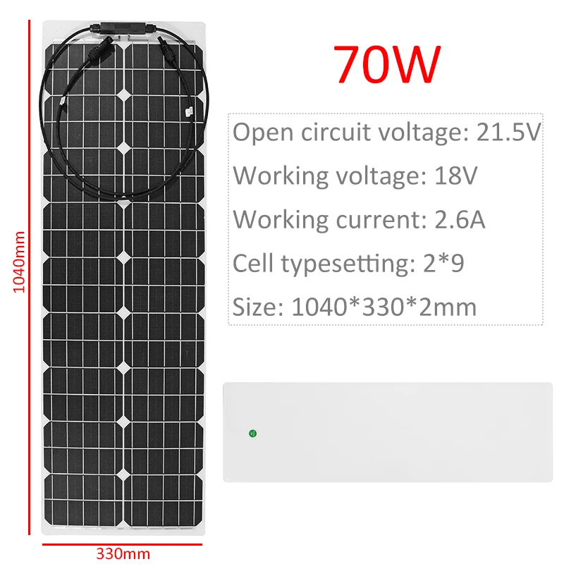 70 Вт солнечная панель солнечная батарея+ 10/20/30/40/50A ШИМ-регулятор контроллер солнечной системы наборы для светильник зарядное устройство рыболовная ЛОДКА Кемпинг