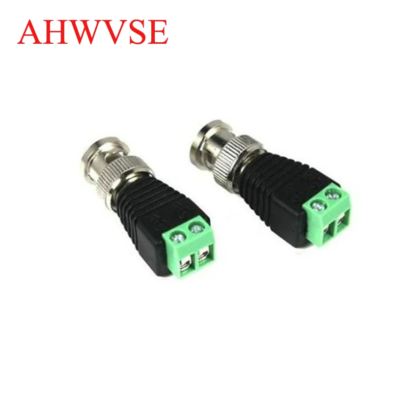 

2pcs/lot Mini Coax BNC Connector UTP Video Balun Connector BNC Plug DC Adapter For CCTV Camera