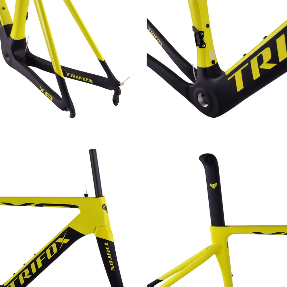 Top 2019 TRIFOX  T800 carbon road bike frame cycling bicycle frameset super light 980g Di2/mechanical racing carbon road frame 2