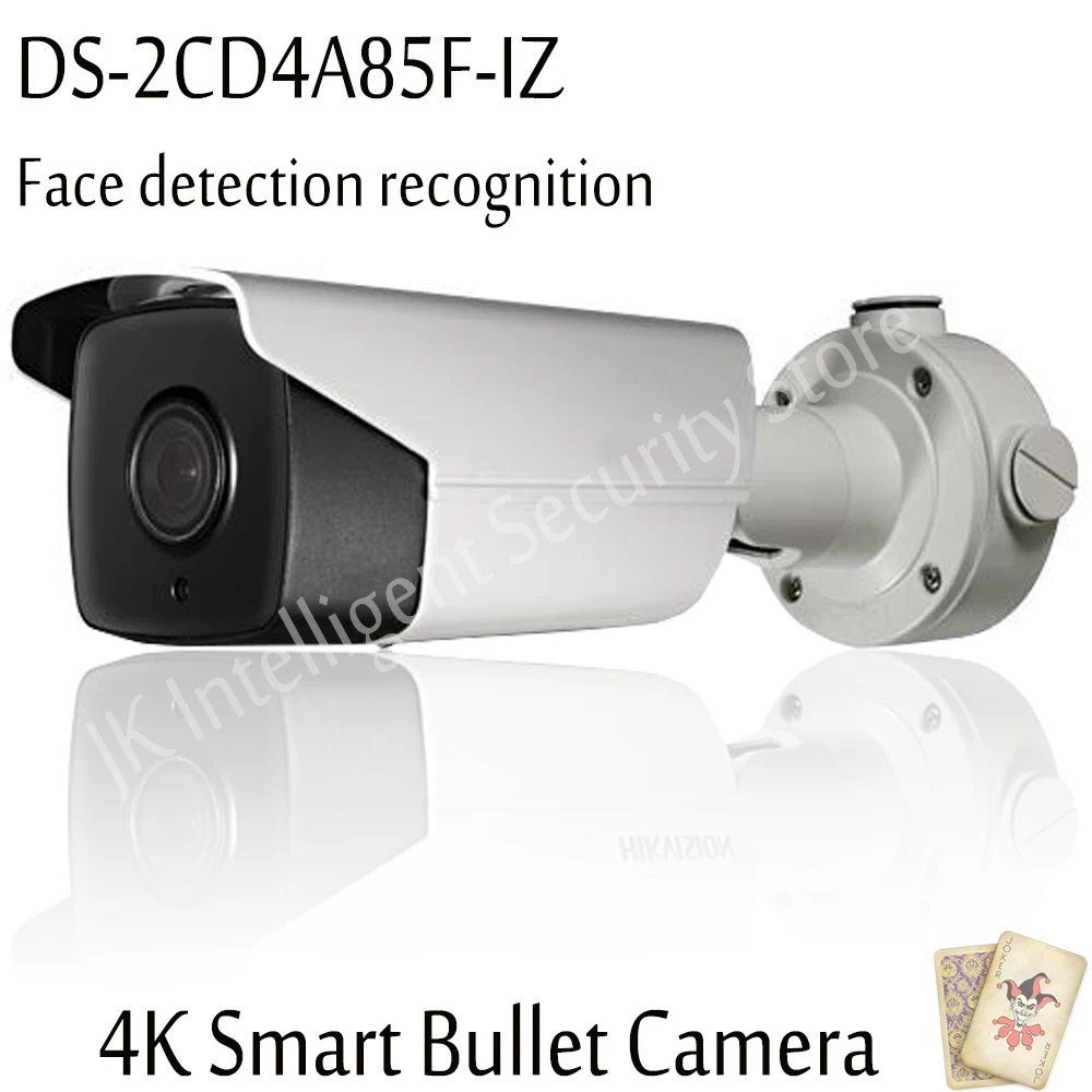 

DS-2CD4A85F-IZ Hikvision English Version 4K smart network bullet cctv camera POE Motorized lens with smart focus 50m IR