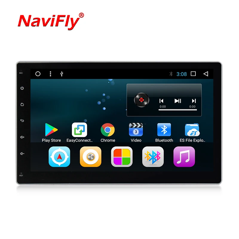 Navi-Fly Android8.1 HD 600*1024 экран четырехъядерный ПЗУ 16 Гб 2 DIN Универсальное автомобильное