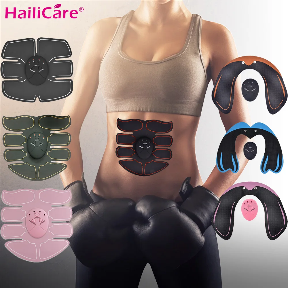 

EMS Abdominal Muscle Exerciser Trainer Smart ABS Stimulator Fitness Gym ABS Stickers Pad Body Loss Slimming Massager Unisex