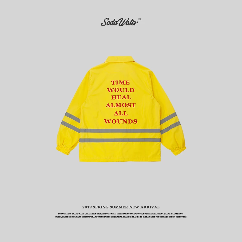 Sodawater 2020 Herfst Hip Hop Loose Track Mannen Jas Jas Reflctive Streep Patchwork Windjack Jassen Zip Up Dunne Jas 8758W|Jassen| - AliExpress