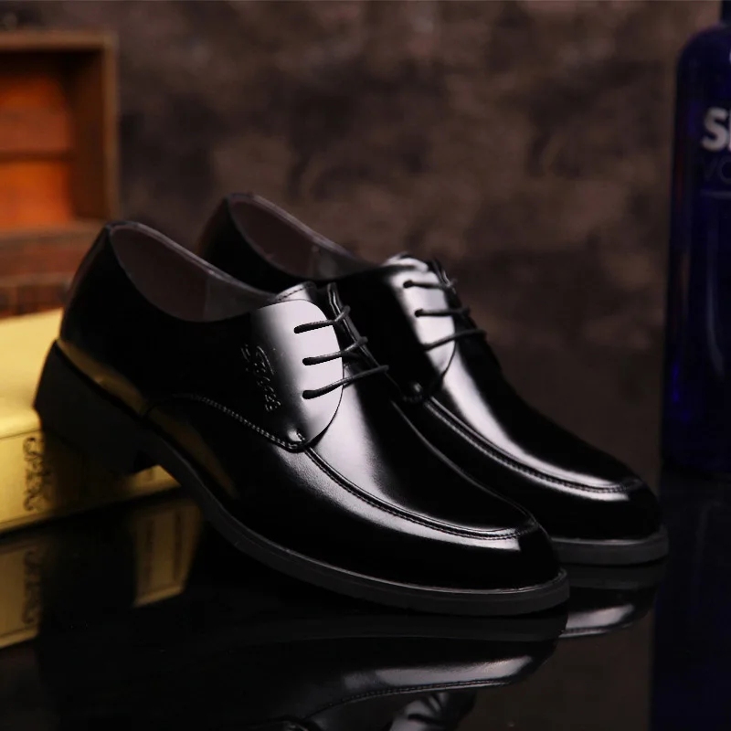 

Fashion hot sale top layer leather casual breathable men's leather shoes trend business casual men's large size leather shoes