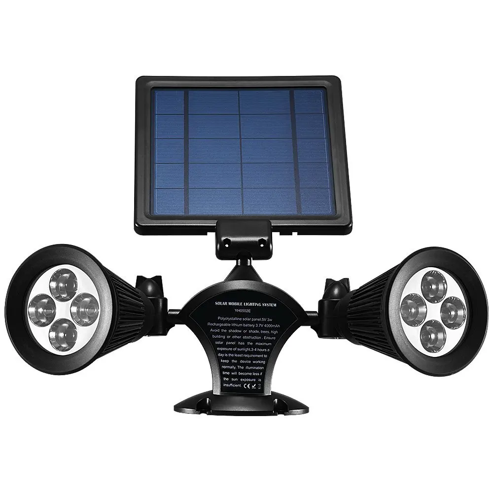 

Waterproof Double Spotlights Wireless Solar Powered 360-Degree RoSYWable Security Light-Sensing for Patio Porch Garden Driveway