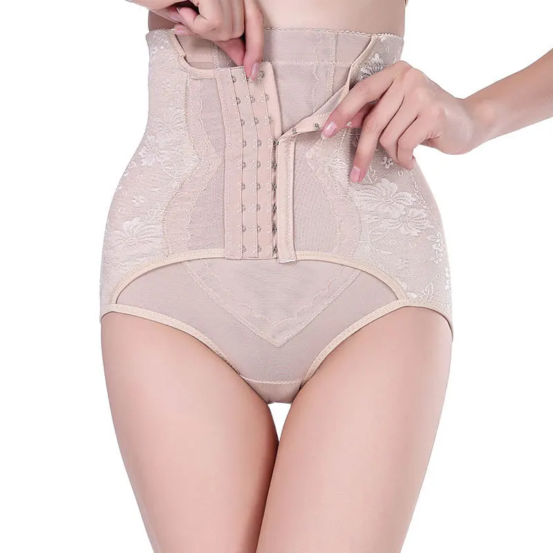 Женское корректирующее белье с высокой талией для похудения, штаны для контроля живота, трусы, волшебное Корректирующее белье для тела, Женский корсет на крючках, нижнее белье