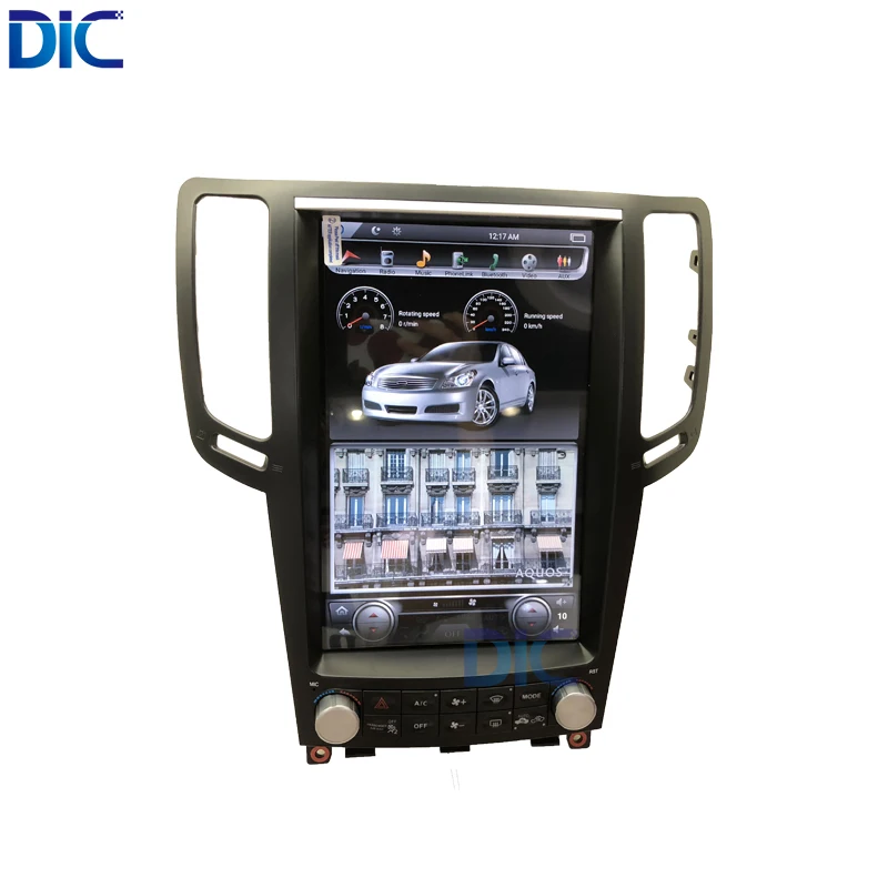 Top 7.1.1 Android system 2G 32G vertical screen car styling navigation mp3 gps multimedia car player For Infiniti G25 G35 G37 4