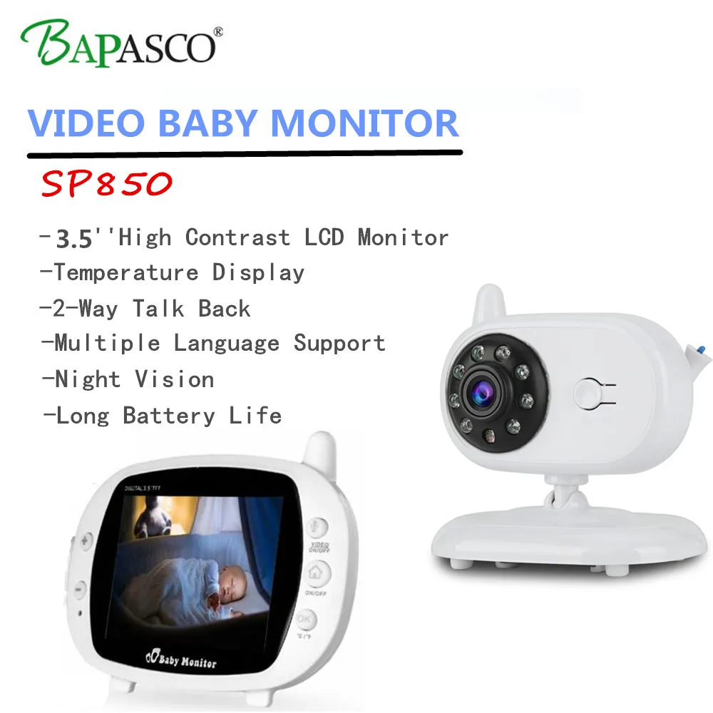 

Safurance 2.4G Wireless Digital 3.5" LCD Baby Monitor Camera Audio Talk Video Night Vision High Resolution Nanny Home Security