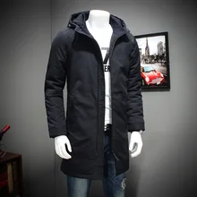 8XL 7XL 6XL 5XL Длинная зимняя одежда с хлопковой подкладкой для мужчин XL теплое пальто толстая куртка с капюшоном хлопковый пуховик