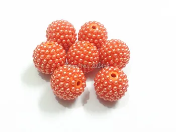 

Wholesale ! 20MM 100pcs/lot Coral Pearl Rhinestone Beads Free Shipment !