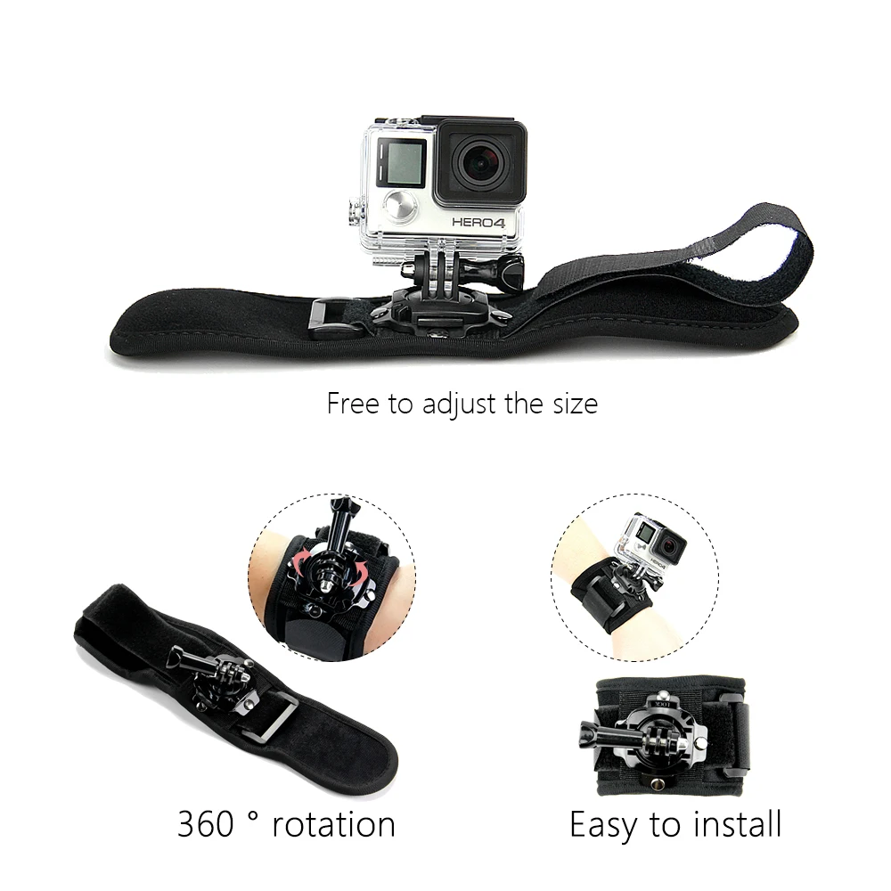 SnowHu для Go pro комплект аксессуаров для gopro hero 8 7 6 5 5S 4 3+ M20 EKEN H9R для xiaomi yi аксессуары sjcam аксессуары GS48