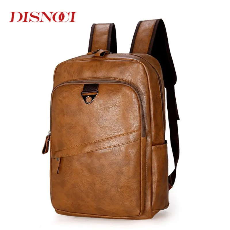 

Large bookbags Men Backpack Leather Male Functional Bags Men Waterproof Backpacks PU Big Capacity Men School Bags