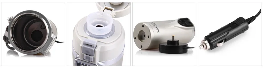 Portable Original New Car Auto Heating Cup Adjustable Temperature Car Boiling Mug Electric Kettle Boiling Vehicle Thermos 350ML2