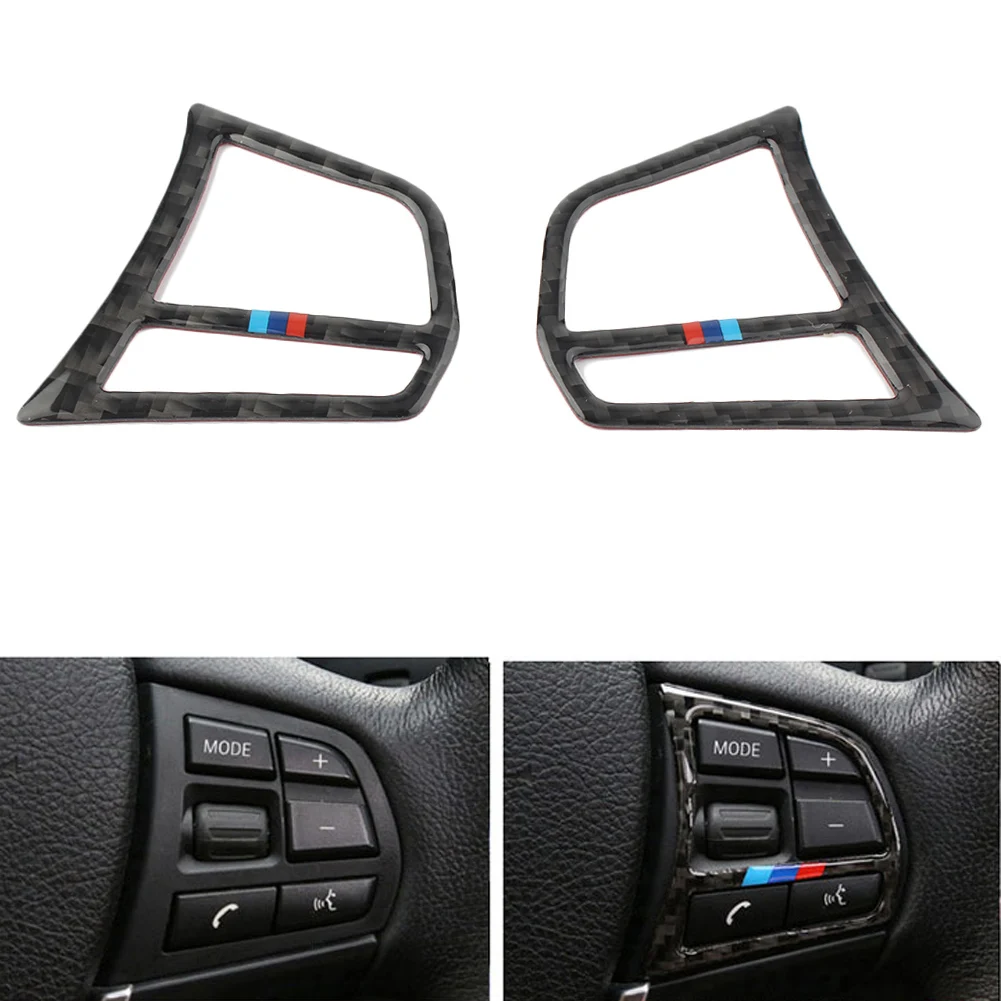 

Car Steering Wheel Buttons Stickers For BMW 1 2 3 4 Series 3GT F20 F21 F30 F32 F34 Carbon Fiber Styling ABS