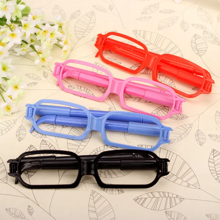 Pens Material Escolar School Glasses Ball Pen Advertising Plastic Lovely Korea Stationery School Supplies Escolar Ballpoint Pen