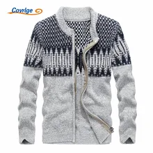 Covrlge 2017 New Autumn Winter Men’s Sweaters Zipper O-Neck Christmas Male Cardigan Casual Sweater Free Shipping M-3XL MZM007