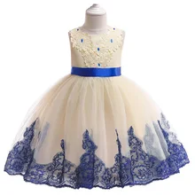 Летнее платье для маленьких девочек, милые хлопковые платья принцессы без рукавов с цветочным принтом и лепестками, Детская праздничная одежда