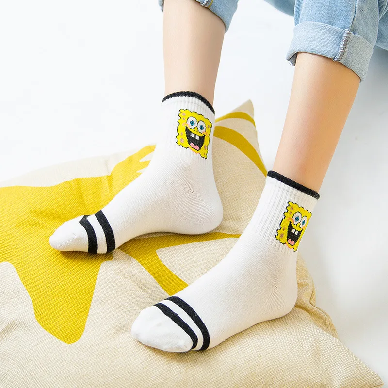 Dreamlikelin/короткие женские носки с героями мультфильмов Harajuku милые носки до лодыжки хипстер осенние забавные женские носки