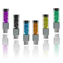 Модная дверная ручка со стразами светодиодный накопитель 4 GB 8 GB 16 GB 32 GB USB флешки 64 GB USB Flash drive Металлические usb2.0 флешки memory Stick