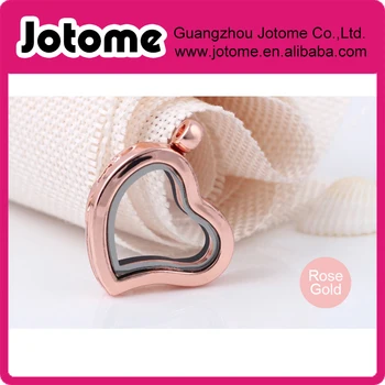 

Wholesale Plain Heart Glass Floating Locket Pendant For Necklace Chain Making