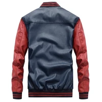 Men’s Embroidered Baseball Jacket | Slim Fit PU Leather College Pilot Coat | Luxury Fleece Casaco Masculino - Image 3