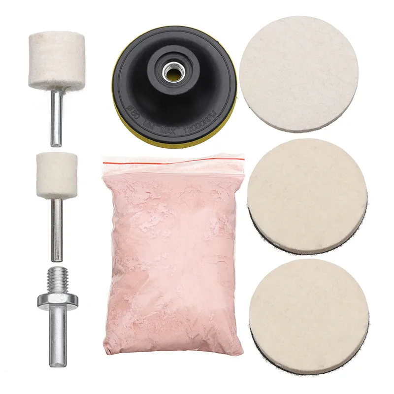 

8Pcs 120g Cerium Oxide Glass Polishing Powder Kit For Deep Scratch Remover for Windscreen Windows Glass Cleaning Scratch Removal