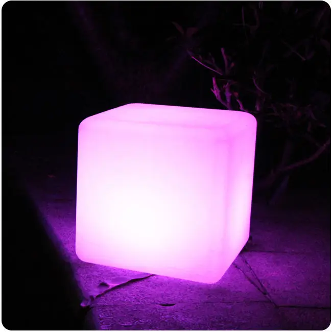 

D30CM RGB color changing remote control battery powered Cordless Rechargeable LED Light cube Chair Free shipping