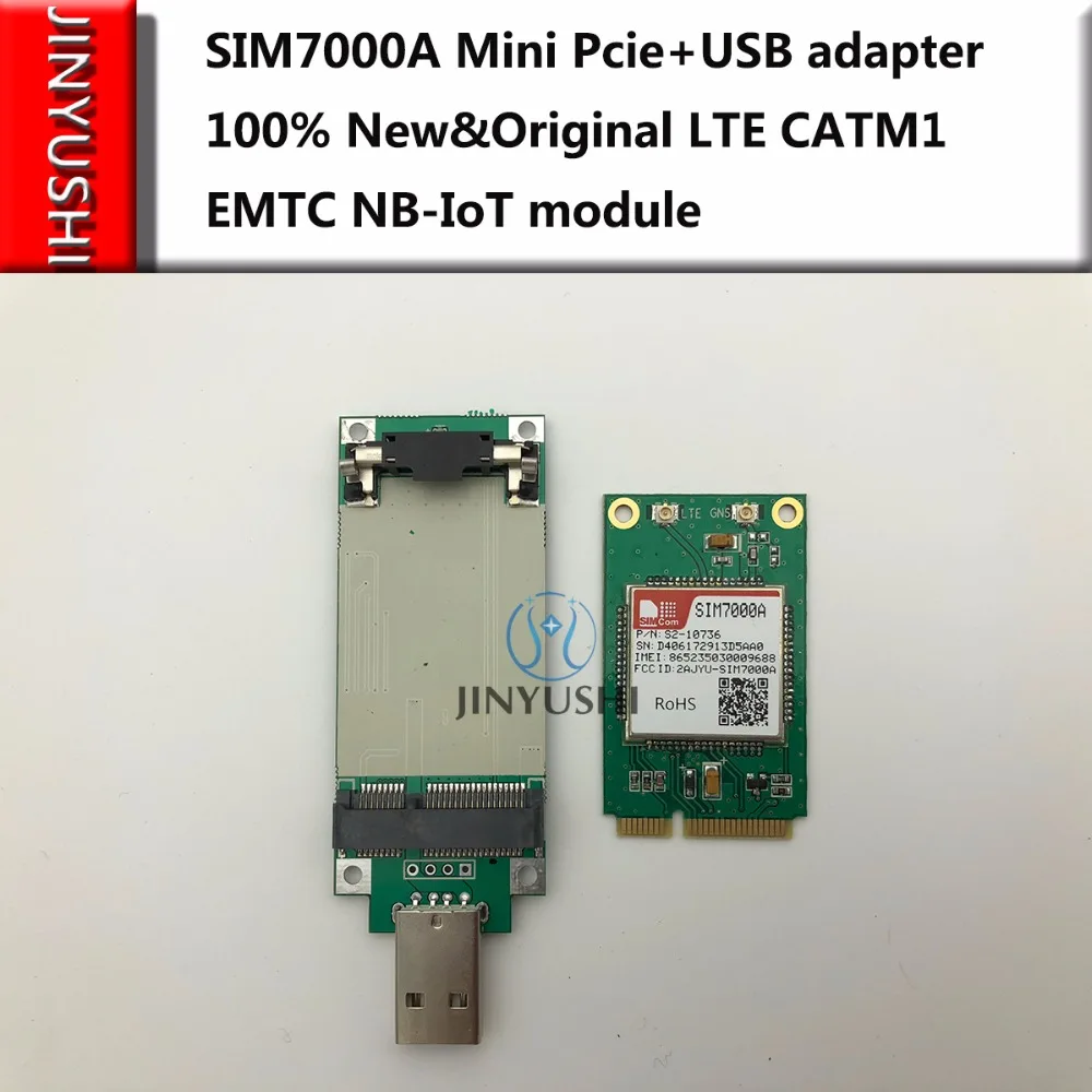 Jinyushi para Sim7000a Usb + 100% Iot em o Estoque Mini Pcie Adaptador Novo Original Lte Catm1 Emtc Nb-módulo Frete Grátis &