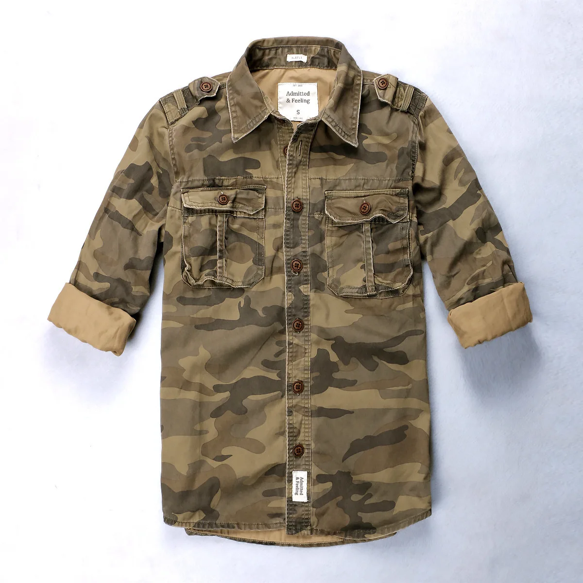 Homens ao ar Camuflagem de Algodão de Manga Longa da Camisa Livre Caminhadas Escalada Desportiva Militar Carga Primavera Outono Respirável Camisas Táticos 7 Militar Carga Camuflagem De Algodão de Manga